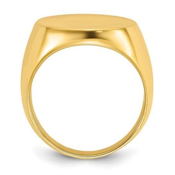 14k Gold Men’s Signet Ring - Picture 2 of 6